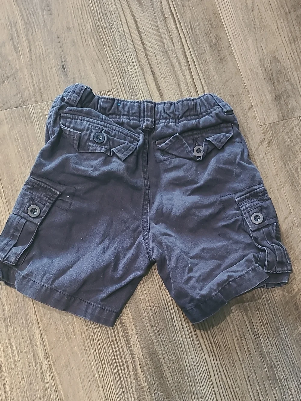 Blue Construction Team Kids T-Shirt and Navy Cargo Shorts Set Size 24 Months